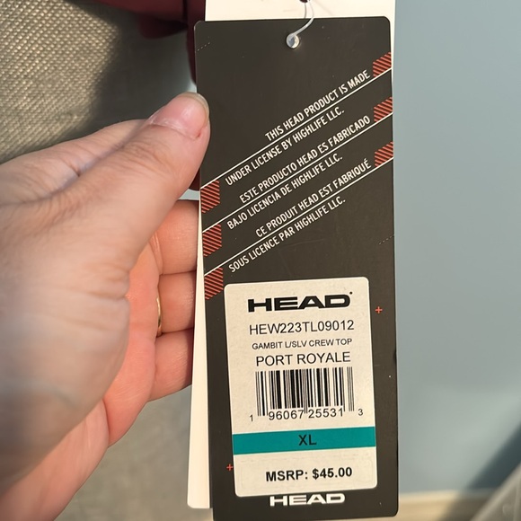 Long sleeve top by Head, size XL. - Picture 4 of 4